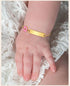 Custom Name Engraved Adjustable Baby Bracelet with Charm