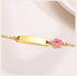 Custom Name Engraved Adjustable Baby Bracelet with Charm