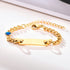 Custom Baby Engraved Name Bracelet with Birthstone
