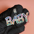 VVS Jewelry Custom Rainbow Colored Baguette Name Pendant