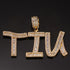 Custom Baguette Letter Pendant Necklace