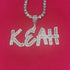 Custom Baguette Letter Pendant Necklace