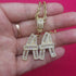 Custom Baguette Letter Pendant Necklace