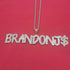Custom Baguette Letter Pendant Necklace