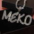 VVS Jewelry Custom Baguette Letter Pendant Necklace