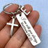Bible Verse with Initial Keychain