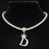 Custom Block Crown Initial Pendant Tennis Chain