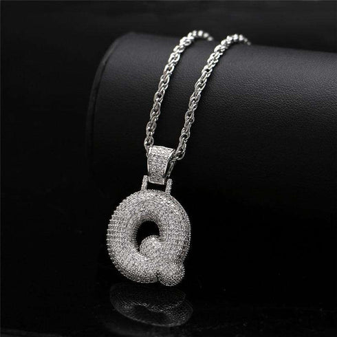 Custom Bubble Letter Name Chain Necklace