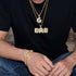 Custom Bubble Name or Letter Necklace - Personalized Jewelry for Men & Women