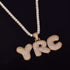 Custom Bubble Name or Letter Necklace - Personalized Jewelry for Men & Women