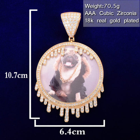Custom Drippy Cuban Photo Medallion