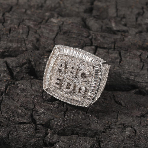 Custom Fully Iced Name Boss Ring