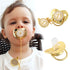 Custom Gold Bling Initial BPA Free Baby Pacifier