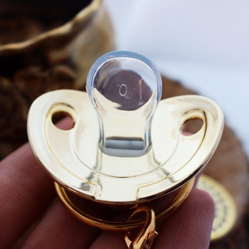 Custom Gold Bling Initial BPA Free Baby Pacifier