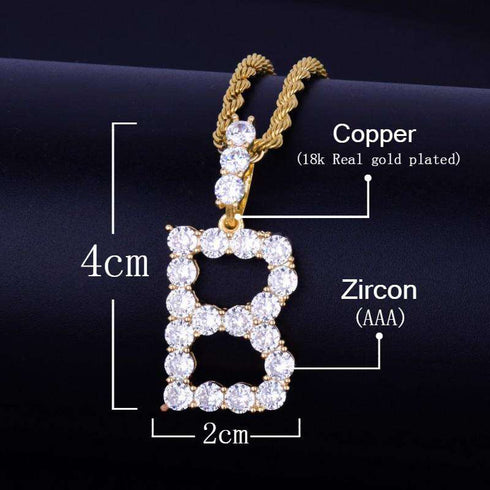 Custom Gold Tennis Letter Necklace