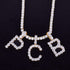 Custom Gold Tennis Letter Necklace