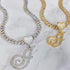 Custom Initial Cuban Heart Pendant Necklace + FREE Tennis Chain