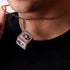 Custom Iced Out 3D Dice Photo Pendant