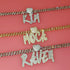 Custom Icy Cursive Name Heart Necklace