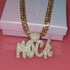Custom Icy Cursive Name Heart Necklace