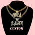 Custom Icy Cursive Name Heart Necklace