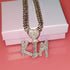 Custom Icy Cursive Name Heart Necklace