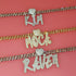 Custom Icy Cursive Name Heart Necklace