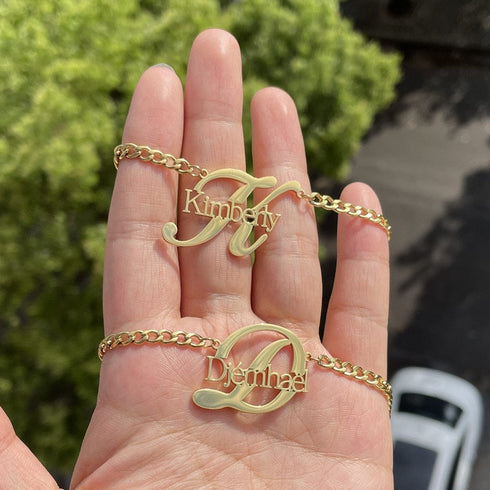 Custom Name and Initial Kid's Necklace