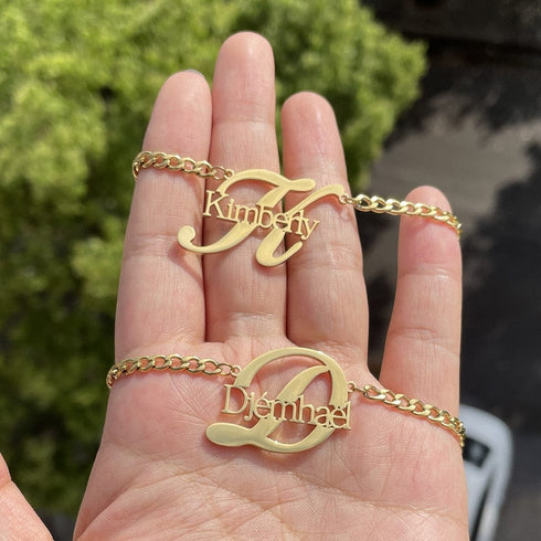 Custom Name and Initial Kid's Necklace