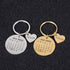 Custom Name and Photo Couple Keychain with Calendar Date
