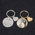 Custom Name and Photo Couple Keychain with Calendar Date