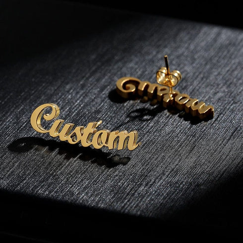 Custom Name Kid's Stud Earrings