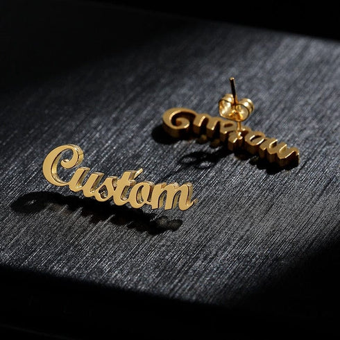 Custom Name Kid's Stud Earrings