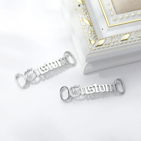 Custom Name Shoe Buckles Shoelace Decoration Charm (2-pack set)