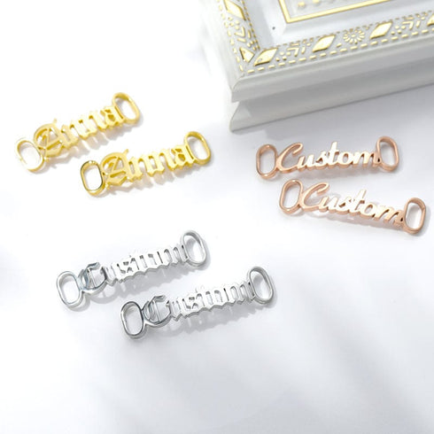 Custom Name Shoe Buckles Shoelace Decoration Charm (2-pack set)