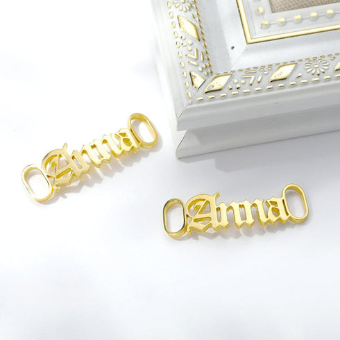 Custom Name Shoe Buckles Shoelace Decoration Charm (2-pack set)