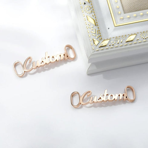 Custom Name Shoe Buckles Shoelace Decoration Charm (2-pack set)