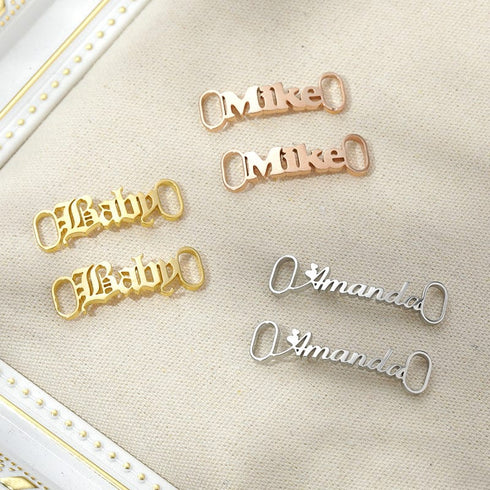 Custom Name Shoe Buckles Shoelace Decoration Charm (2-pack set)