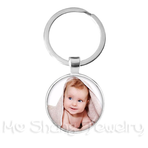 Custom Photo Baby Keychain with Charms