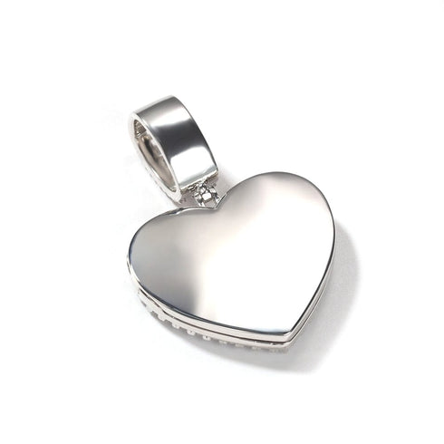 Custom Photo Locket Baguette Heart Pendant