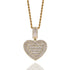 Custom Photo Locket Baguette Heart Pendant
