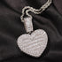 Custom Photo Locket Baguette Heart Pendant