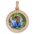 Custom Round Diamond Photo Pendant + FREE Name engraving