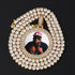 Custom Round Diamond Photo Pendant + FREE Name engraving
