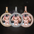 Custom Round Diamond Photo Pendant + FREE Name engraving