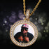 Custom Round Diamond Photo Pendant + FREE Name engraving