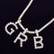Custom Silver Tennis Letter Necklace