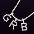 Custom Silver Tennis Letter Necklace