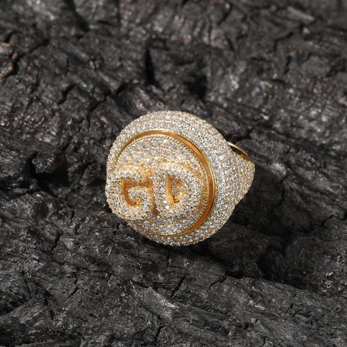 Custom Letter Spinning Initial Ring