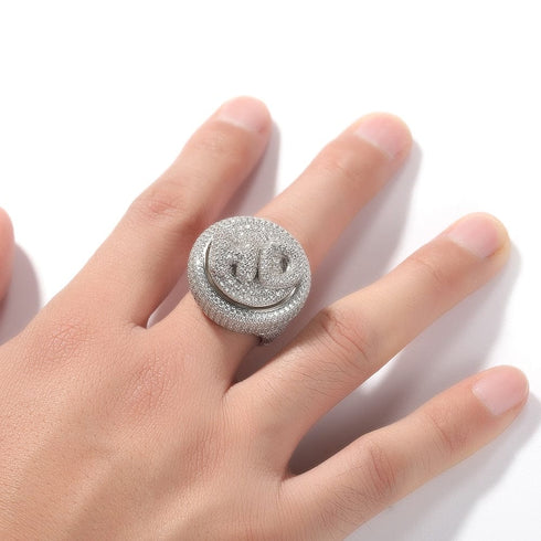 Custom Letter Spinning Initial Ring